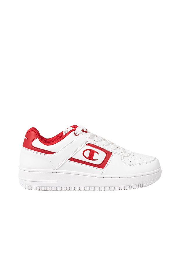 Champion Sneakersy "Foul Play Eleme" | S21775 | Foul Play Eleme | Mężczyzna | Biały, Czerwony. Nosek buta: okrągły. Kolor: biały, czerwony, wielokolorowy. Materiał: skóra. Wzór: nadruk