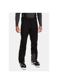 Męskie spodnie narciarskie softshell Kilpi RHEA-M. Kolor: czarny. Materiał: softshell. Sezon: zima. Sport: narciarstwo
