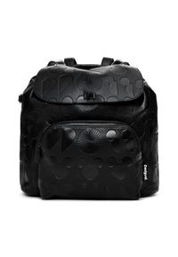 Desigual Plecak All Mickey Krapina 24WAKP01 Czarny. Kolor: czarny. Materiał: skóra