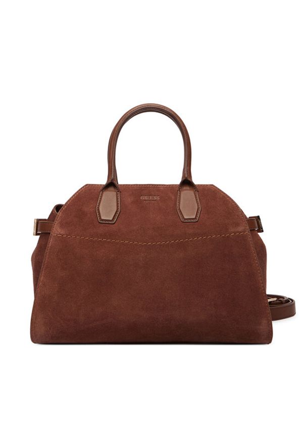 Guess Torebka HWYUSS P6236 Brązowy. Kolor: brązowy. Materiał: zamszowe, skórzane