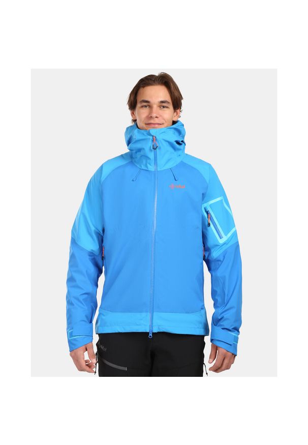 Męska wodoodporna kurtka hardshell Kilpi MAMBA-M. Kolor: niebieski. Materiał: hardshell