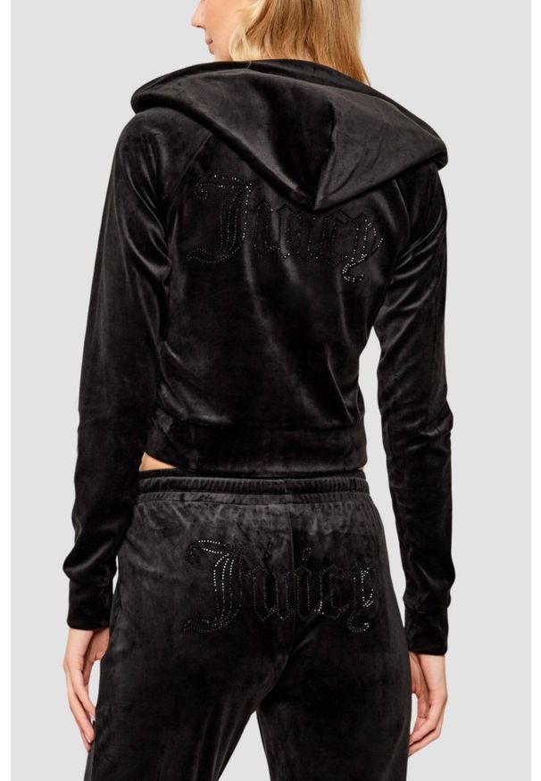 Juicy Couture - JUICY COUTURE Czarna bluza Madison Outline, Rozmiar L. Kolor: czarny