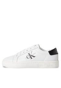 Calvin Klein Jeans Sneakersy Classic Cupsole Laceup Lth Wn YW0YW01269 Biały. Kolor: biały. Materiał: skóra