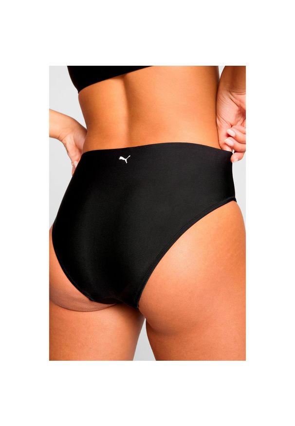 Puma - Dół od bikini z wysokim stanem, czarne. Stan: podwyższony. Kolor: niebieski. Materiał: poliester