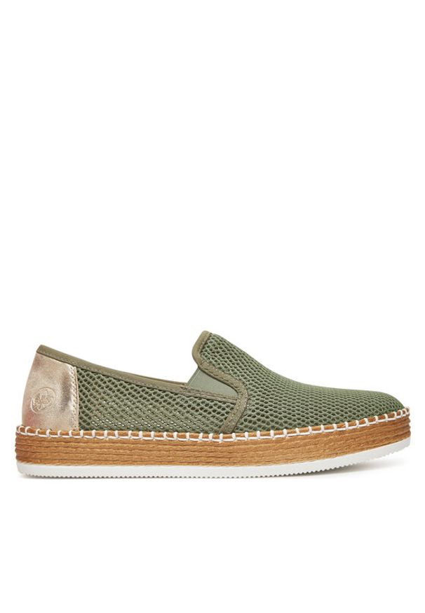 Rieker Espadryle CEO-L7873-52 Zielony. Kolor: zielony. Materiał: materiał