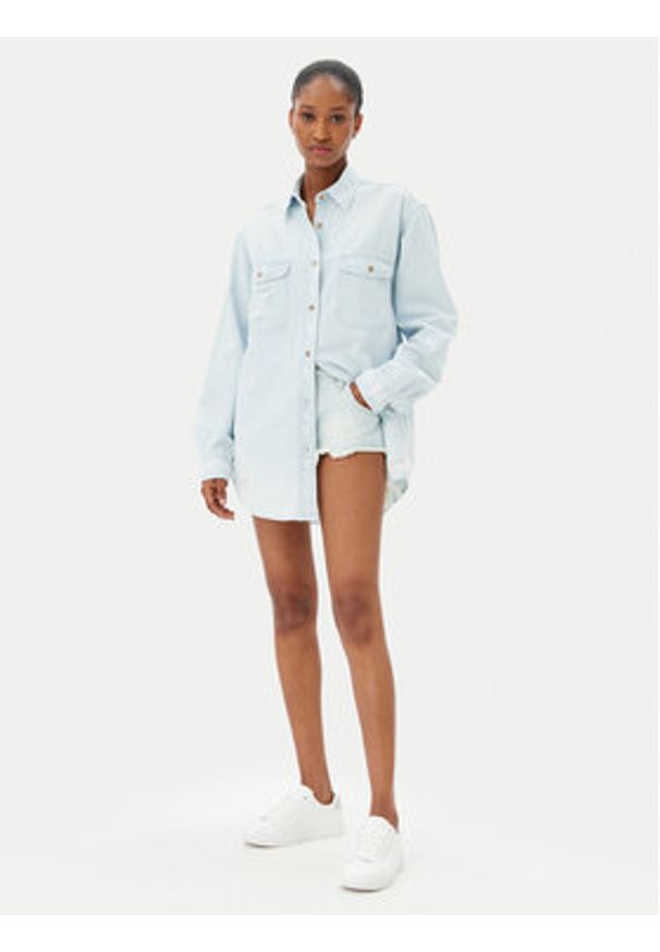 One Teaspoon Koszula jeansowa Everyday Chambray 24864 Błękitny Regular Fit. Kolor: niebieski. Materiał: bawełna