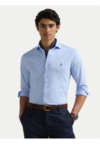 Polo Ralph Lauren Koszula 710899386016 Błękitny Slim Fit. Typ kołnierza: polo. Kolor: niebieski. Materiał: bawełna #1