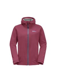 Kurtka przeciwdeszczowa damska Jack Wolfskin Highest Peak. Kolor: czerwony. Sport: turystyka piesza