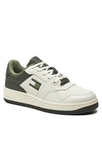 Tommy Jeans Sneakersy Tjm Basket Leather EM0EM01434 Zielony. Kolor: zielony. Materiał: skóra