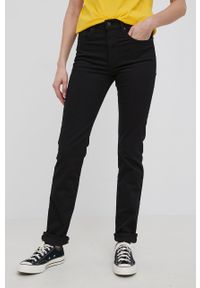Levi's® - Levi's jeansy 724 damskie high waist. Okazja: na spotkanie biznesowe. Stan: podwyższony. Kolor: czarny. Styl: biznesowy