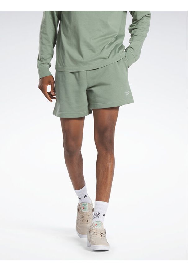 Reebok Szorty sportowe Classics Wardrobe Essentials Shorts H66172 Zielony. Kolor: zielony. Materiał: bawełna. Styl: sportowy