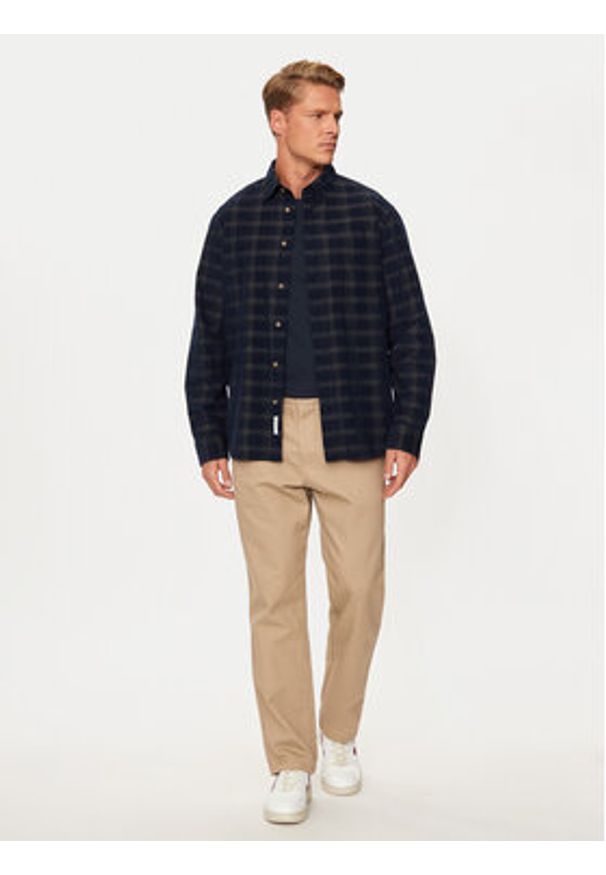 Selected Homme Koszula 16094856 Granatowy Relaxed Fit. Kolor: niebieski. Materiał: bawełna