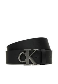 Calvin Klein Jeans Pasek Męski Round Mono Plaque Lthr Belt 40Mm K50K512067 Czarny. Kolor: czarny. Materiał: skóra #1