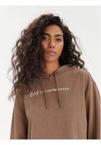 EA7 Emporio Armani Bluza 3DTM03 TJSYZ 1731 Brązowy Regular Fit. Kolor: brązowy. Materiał: bawełna