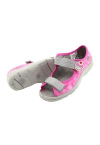 Befado obuwie dziecięce 969X163 różowe srebrny. Kolor: różowy, wielokolorowy, srebrny. Materiał: tkanina, bawełna