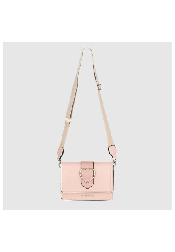 Valentino by Mario Valentino - VALENTINO Różowa torebka z sercem sery satchel. Kolor: różowy