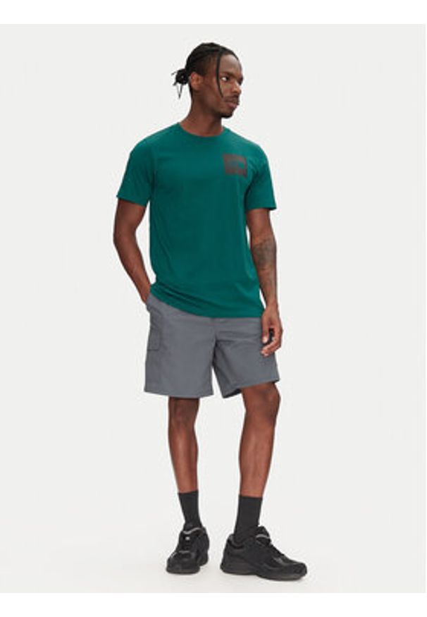 The North Face T-Shirt SS Fine NF0A8A6M Zielony Regular Fit. Kolor: zielony. Materiał: syntetyk