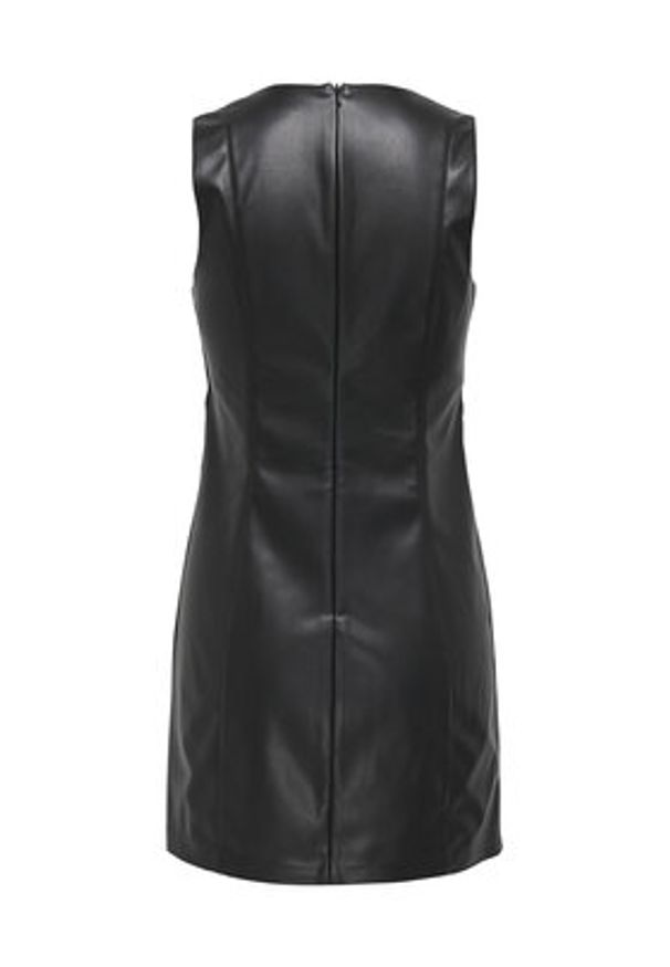 only - ONLY Sukienka z imitacji skóry Nelly 15360558 Czarny Slim Fit. Kolor: czarny. Materiał: skóra