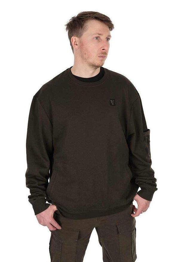 FOX - Bluza Wędkarska Crewneck Fox Lw Khaki Pullover. Kolor: wielokolorowy