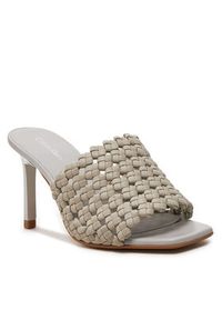 Calvin Klein Klapki Heel Mule Sandal 70 Latt HW0HW02144 Beżowy. Kolor: beżowy. Materiał: skóra #6