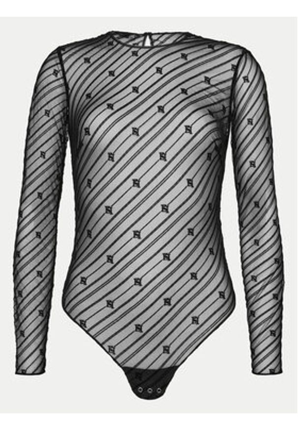 Elisabetta Franchi Body BO-004-46E2 Czarny Regular Fit. Kolor: czarny. Materiał: syntetyk