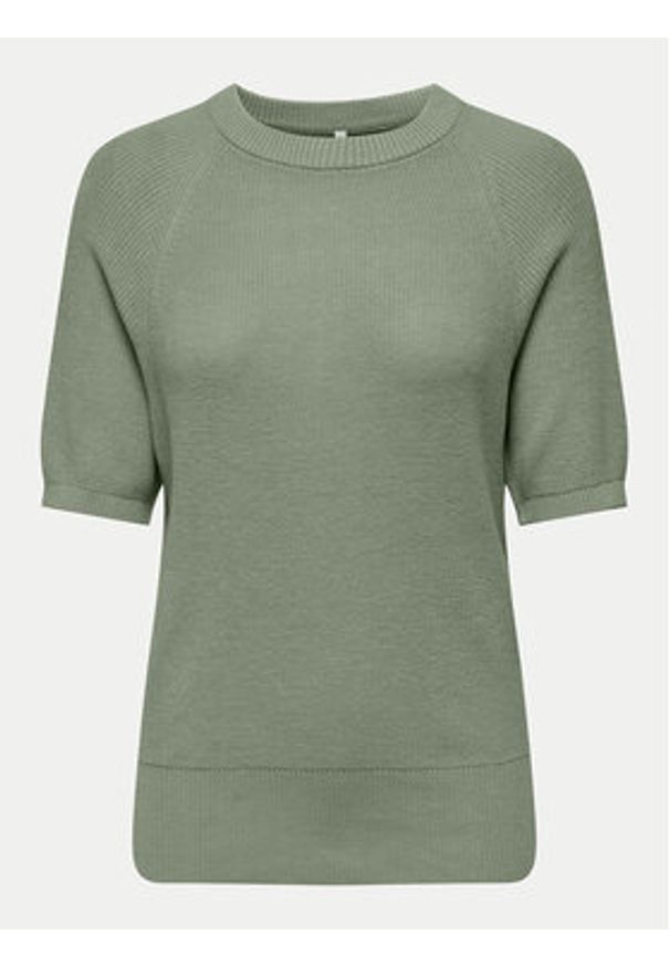 only - ONLY Sweter Lecia 15339541 Zielony Regular Fit. Kolor: zielony. Materiał: wiskoza