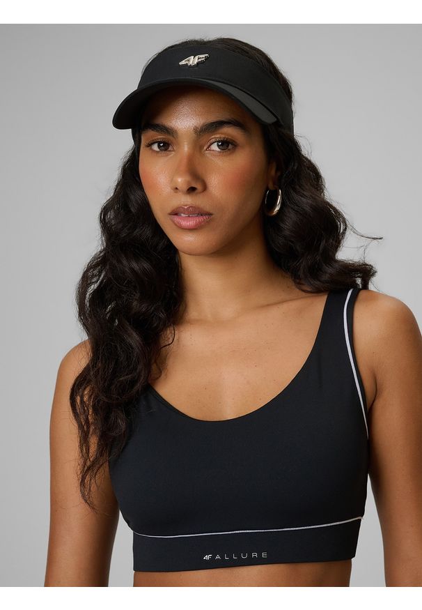 4f - 4F Daszek uniseks - czarny S/M (58cm). Kolor: czarny. Materiał: materiał. Styl: casual, sportowy