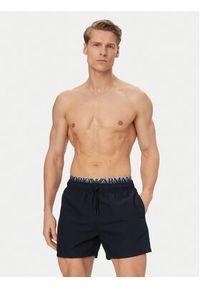 Emporio Armani Szorty sportowe EM000686 AF20432 UB102 Granatowy Regular Fit. Kolor: niebieski. Materiał: syntetyk. Styl: sportowy #3