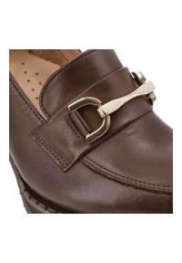 Brązowe Półbuty Armodo Skórzane Obuwie Damskie. Zapięcie: sprzączka. Kolor: brązowy. Materiał: skóra. Obcas: na obcasie. Styl: klasyczny, elegancki. Wysokość obcasa: średni #5