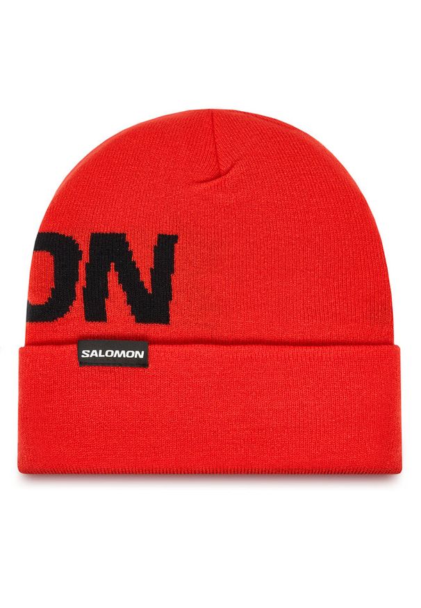 salomon - Czapka Salomon. Kolor: czerwony