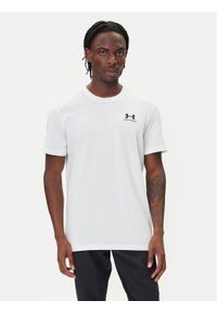 Under Armour T-Shirt Ua Logo Emb 1373997 Biały Relaxed Fit. Kolor: biały. Materiał: syntetyk, bawełna