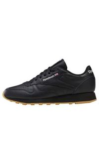 Reebok - Buty na co dzień męskie REEBOK CLASSIC LEATHER skóra. Okazja: na co dzień. Zapięcie: sznurówki. Kolor: czarny. Materiał: skóra. Szerokość cholewki: normalna. Model: Reebok Classic. Sport: turystyka piesza