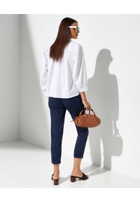 FAY - Granatowe spodnie typu chino. Okazja: na co dzień. Kolor: niebieski. Materiał: elastan, bawełna. Styl: casual, elegancki