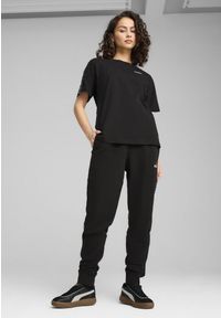 Puma - Damska koszulka ESS TAPE o luźnym kroju PUMA Black. Kolor: czarny