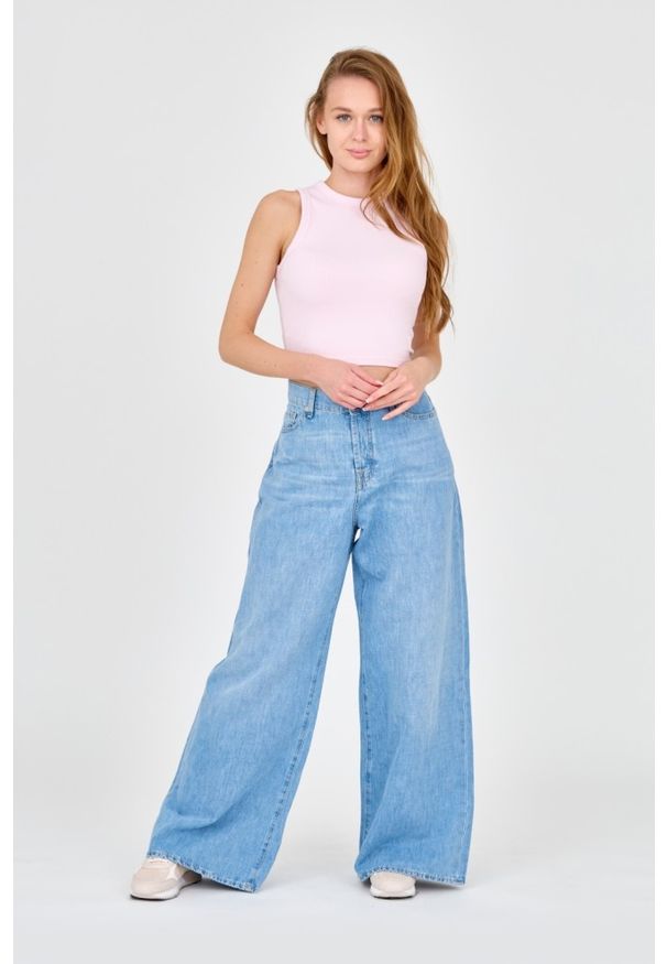7 FOR ALL MANKIND Niebieskie damskie jeansy Zoey, Rozmiar 28. Kolor: niebieski