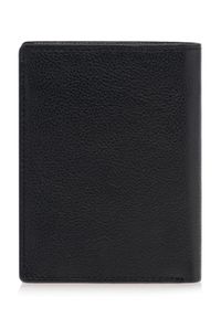 Ochnik - Skórzany portfel męski z tłoczeniem. Kolor: czarny. Materiał: skóra #6