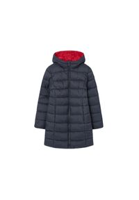 Kurtka z kapturem dla dziewczynki Pepe Jeans Vivian. Typ kołnierza: kaptur. Kolor: niebieski, wielokolorowy, biały. Materiał: puch. Styl: młodzieżowy #1