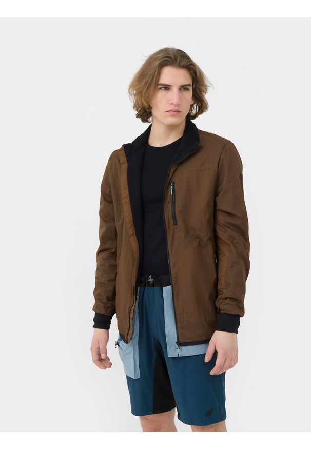 4f - 4F Kurtka trekkingowa PrimaLoft® Active męska XXL. Typ kołnierza: bez kaptura. Kolor: brązowy. Materiał: dzianina, tkanina. Technologia: Primaloft