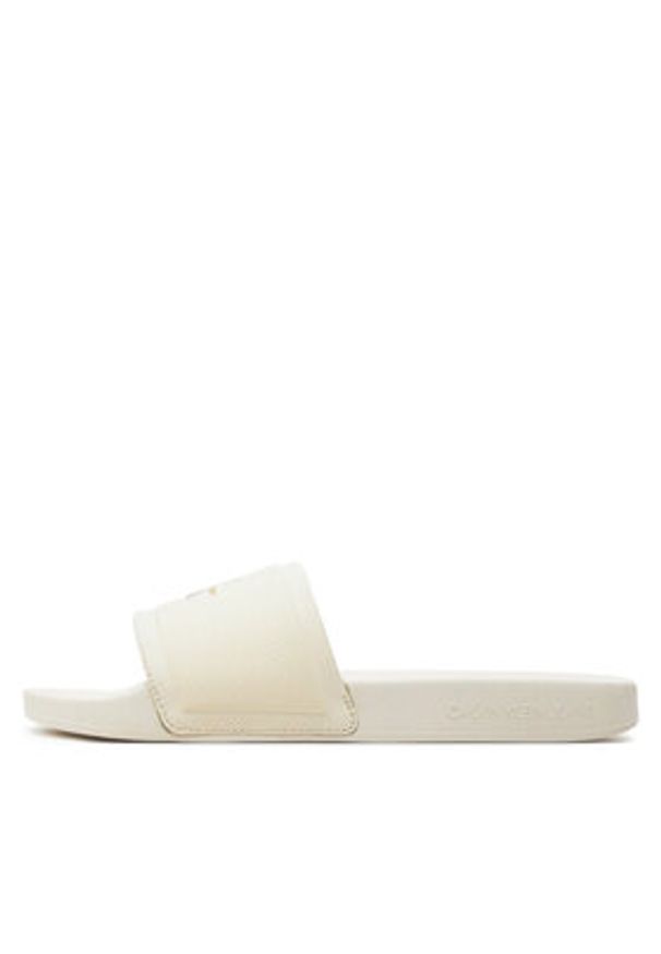 Calvin Klein Jeans Klapki Slide Institutional Metallic YM0YM01018 Szary. Kolor: szary. Materiał: materiał