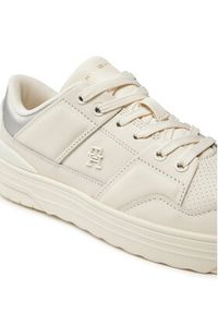 TOMMY HILFIGER - Tommy Hilfiger Sneakersy FW0FW08326 Beżowy. Kolor: beżowy. Materiał: skóra #2