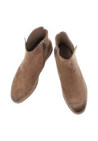 Botki damskie Vinceza, cholewka z materiału zabudowany fason za kostkę zapinane na suwak, beżowe, 39961. Wysokość cholewki: za kostkę. Kolor: beżowy. Materiał: materiał. Szerokość cholewki: normalna #5