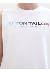 Tom Tailor Tank top 1041866 Biały Regular Fit. Kolor: biały. Materiał: bawełna #3