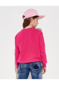 DSQUARED2 KIDS - Różowa bluza z logo 4-14 lat. Kolor: fioletowy, wielokolorowy, różowy. Materiał: bawełna. Długość rękawa: długi rękaw. Długość: długie. Wzór: aplikacja. Sezon: lato