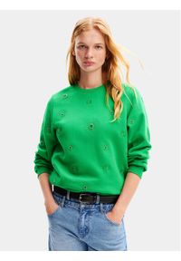 Desigual Bluza Joyta 24SWSK07 Zielony Regular Fit. Kolor: zielony. Materiał: bawełna