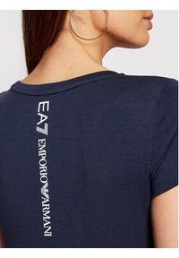 EA7 Emporio Armani T-Shirt 8NTT63 TJ12Z 1554 Granatowy Slim Fit. Kolor: niebieski. Materiał: bawełna #5