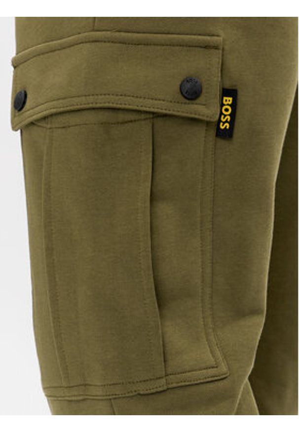 BOSS - Boss Spodnie dresowe Seteam 50507886 Zielony Relaxed Fit. Kolor: zielony. Materiał: bawełna