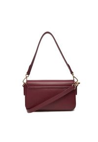 TOMMY HILFIGER - Tommy Hilfiger Torebka Th Icon Conv AW0AW17677 Bordowy. Kolor: czerwony. Materiał: skórzane