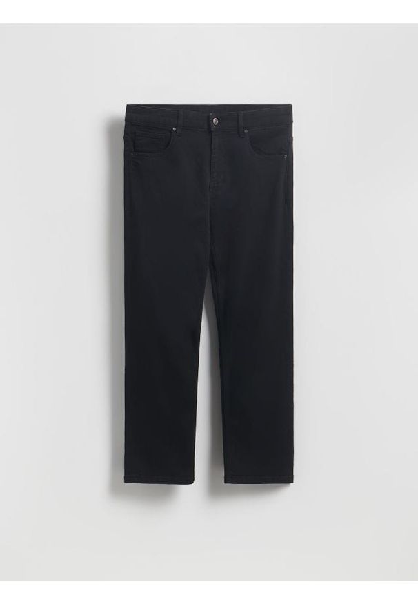 Reserved - Jeansy straight fit - czarny. Kolor: czarny