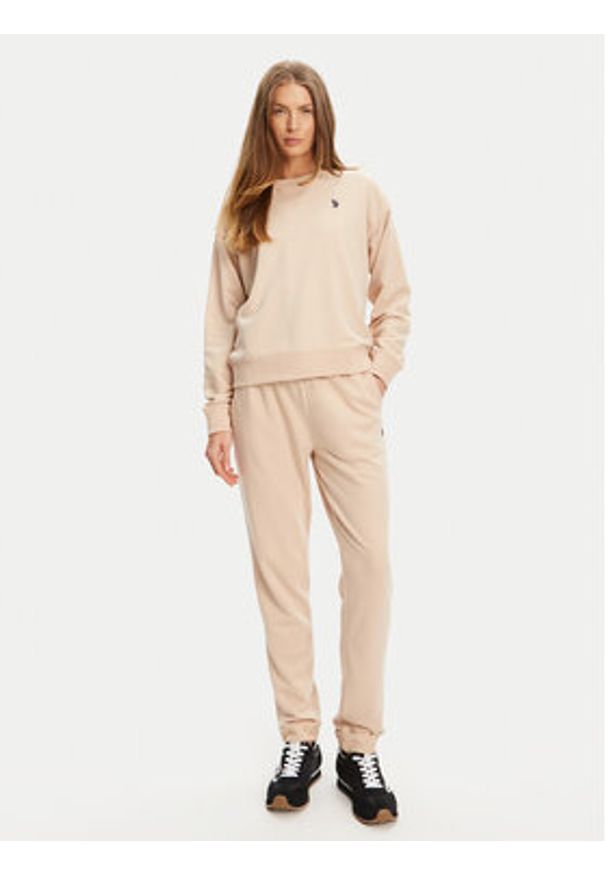 U.S. Polo Assn. Bluza WUP1492 Beżowy Regular Fit. Typ kołnierza: polo. Kolor: beżowy. Materiał: bawełna