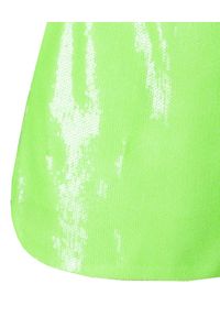 CHAOS BY MARTA BOLIGLOVA - Neonowo zielone szorty z cekinami. Kolor: zielony. Wzór: aplikacja